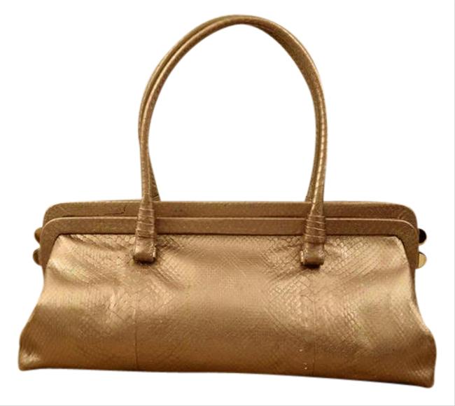 Bottega Veneta Clutch ClutchShoulder Gold Snakeskin Shoulder Bag