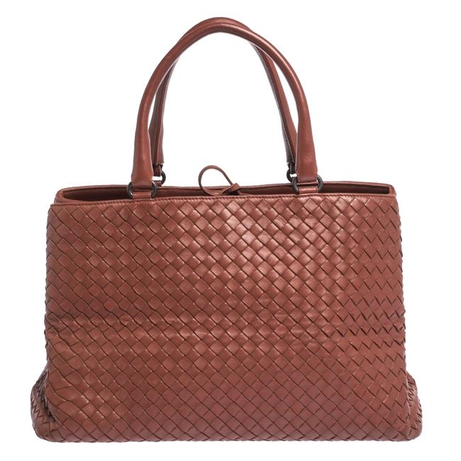 Bottega Veneta Copper Intrecciato Nappa Leather Tote
