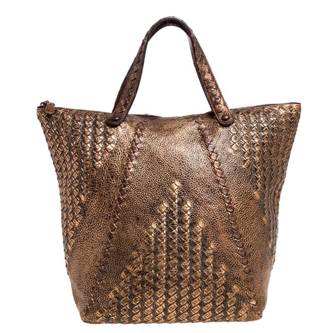 Bottega Veneta Copper Leather Cervo Tote