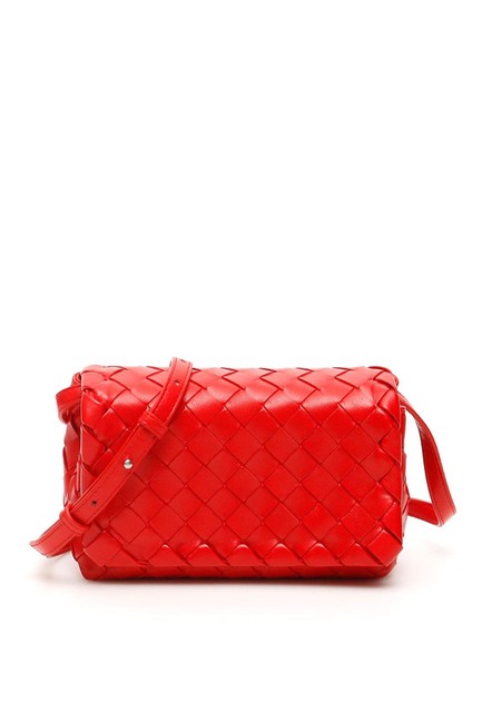 Bottega Veneta Cr New Olimpia Baby Red Leather Shoulder Bag