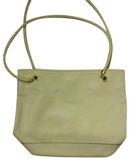 Bottega Veneta Cream with Gold Accents Leather Tote
