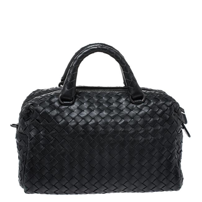 Bottega Veneta Crossbody Black Intrecciato Leather Shoulder Bag