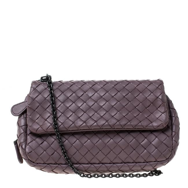 Bottega Veneta Crossbody Light Purple Intrecciato Small Chain Shoulder Bag