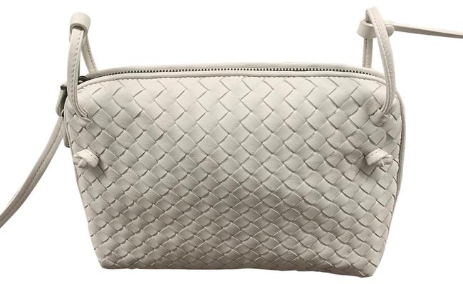 Bottega Veneta Crossbody Nodini White Leather Shoulder Bag