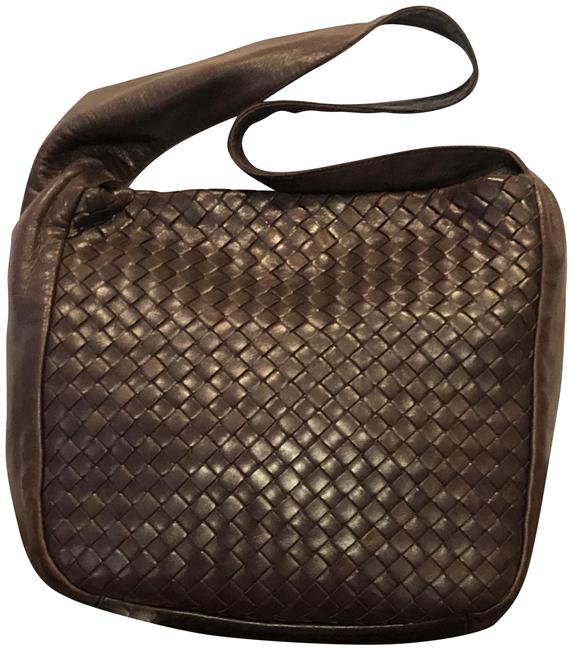 Bottega Veneta Nappa Intrecciato Brown Leather Shoulder Bag