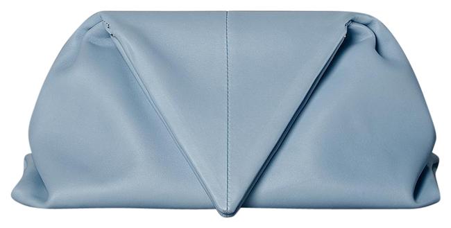 Bottega Veneta Df New Angular Blue Leather Clutch