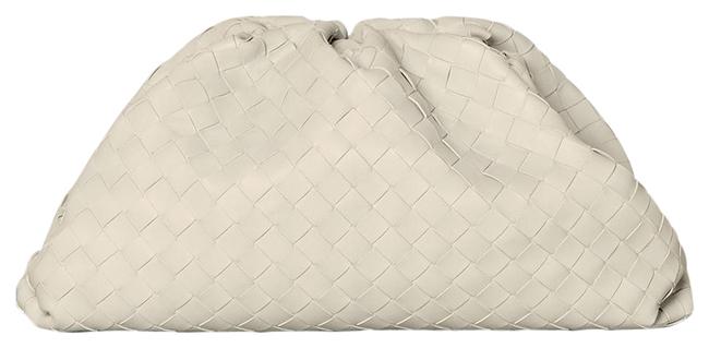 Bottega Veneta Df New The Pouch White Leather Clutch