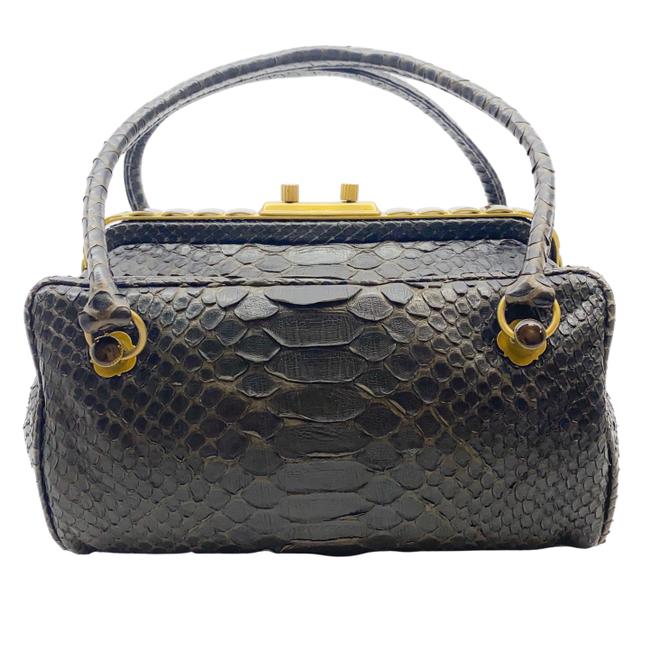 Bottega Veneta Brown Snakeskin Dr Satchel