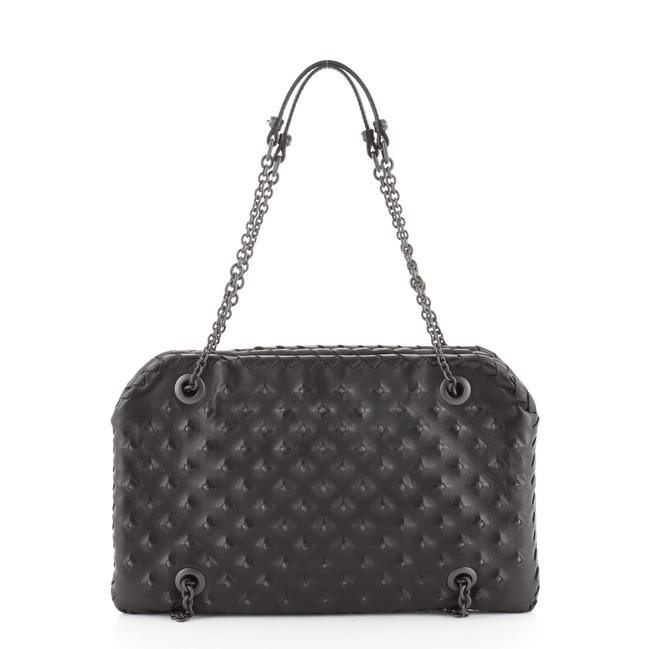 Bottega Veneta Duo Studded Black Leather Shoulder Bag