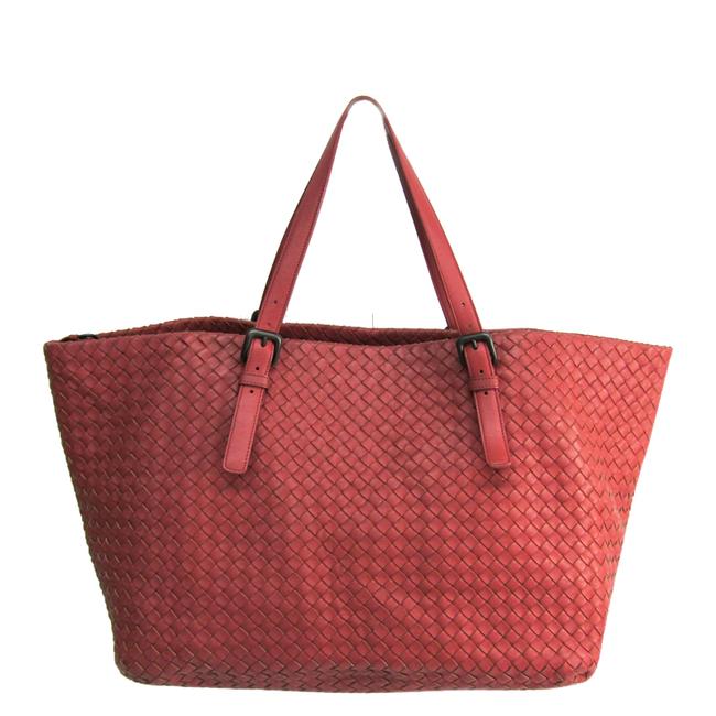 Bottega Veneta Dusty Pink Intrecciato Leather Cesta Tote