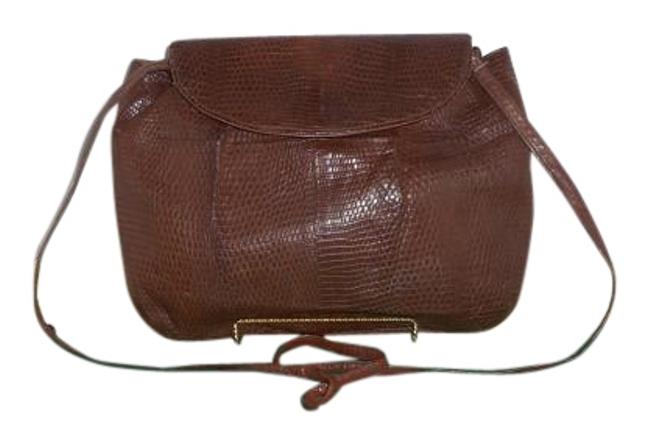 Bottega Veneta Embossed Brown Leather Shoulder Bag
