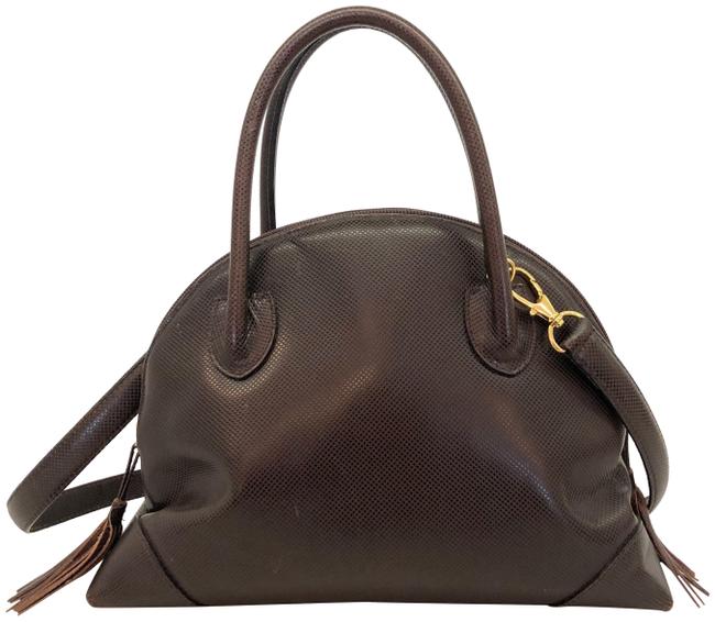 Bottega Veneta Embossed Vintage Brown Leather Tote