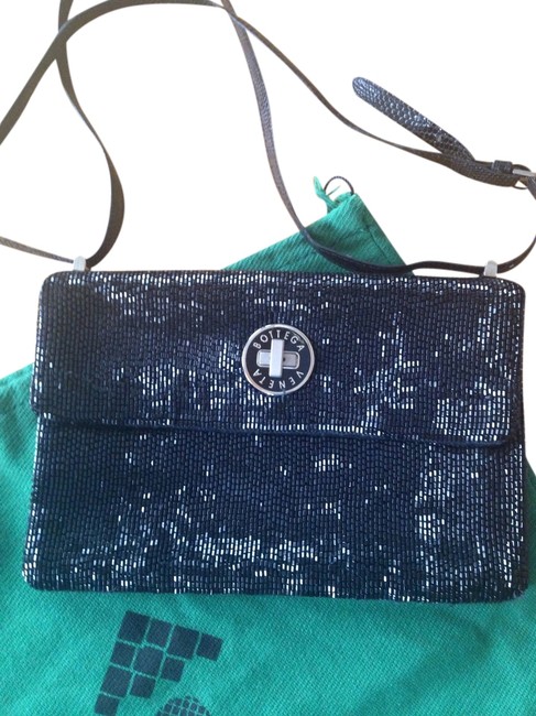 Bottega Veneta Evening Sparkly Black Beaded Shoulder Bag