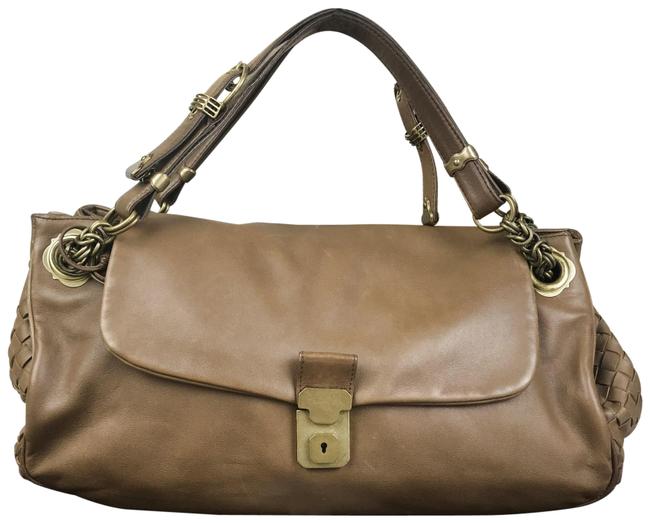 Bottega Veneta Flap #25356 Sale Brown Leather Shoulder Bag