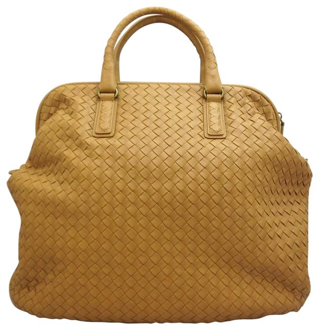 Bottega Veneta Hand Leather 196349 Brown Intrecciato Satchel