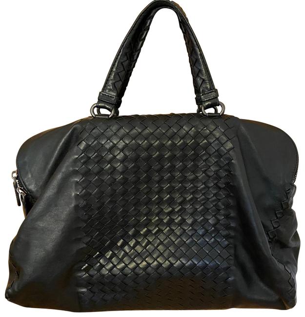 Bottega Veneta Handbag Black Leather Satchel