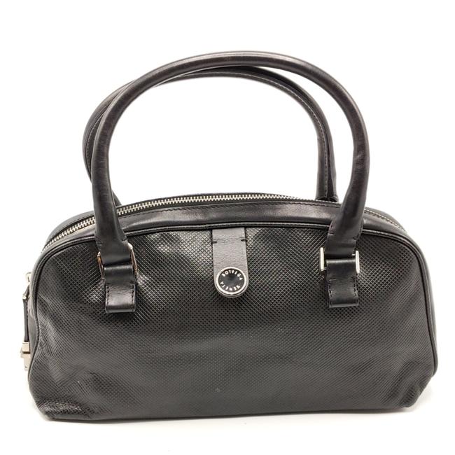 Bottega Veneta Handle Black Leather Satchel