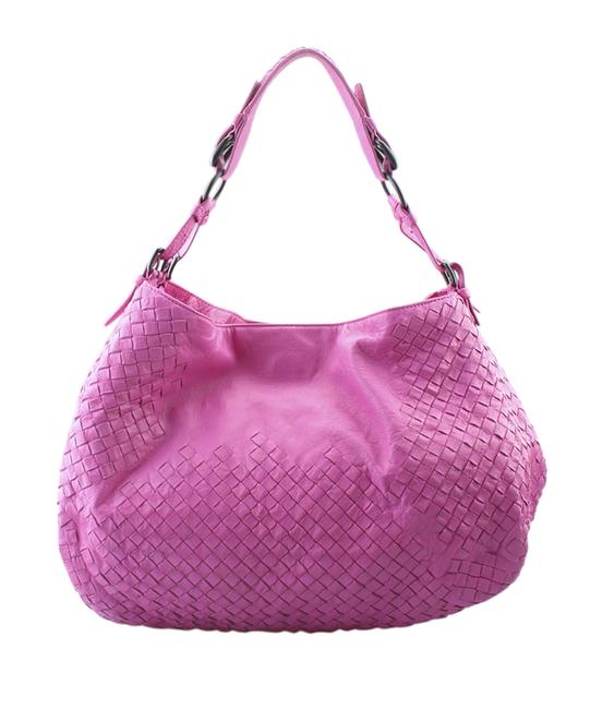 Bottega Veneta Intrecciato 157931 Pink Leather Hobo Bag