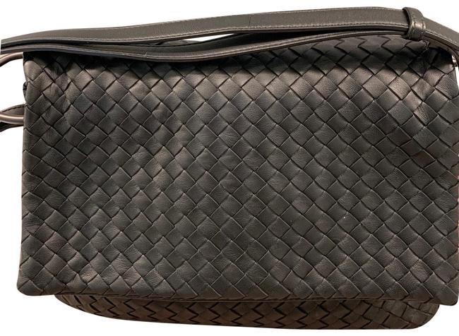 Bottega Veneta Intrecciato Black Nappa Leather Shoulder Bag