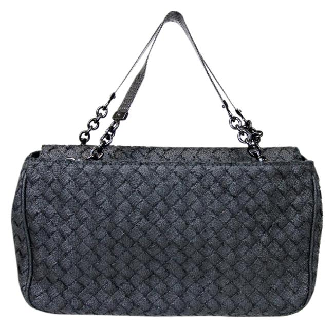Bottega Veneta Evening Bag Intrecciato 309349 Black Fabric Tote