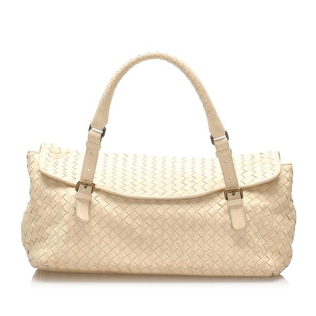Bottega Veneta Intrecciato Handbag White Leather Shoulder Bag