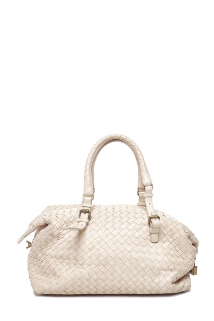 Bottega Veneta Intrecciato Handle Cream Hobo Bag