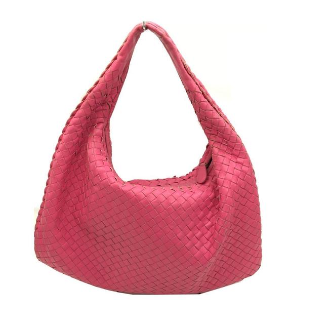 Bottega Veneta Intrecciato Ladies Pink Leather Shoulder Bag