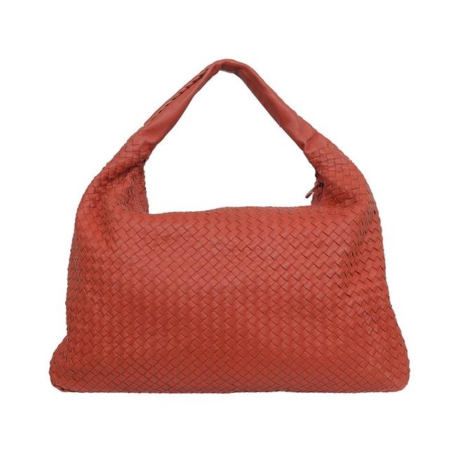 Bottega Veneta Intrecciato Large Orange Nappa Leather Hobo Bag