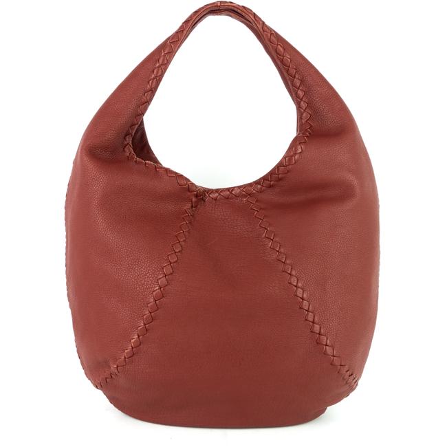 Bottega Veneta Intrecciato Mallow Cervo Brick Red Leather Hobo Bag