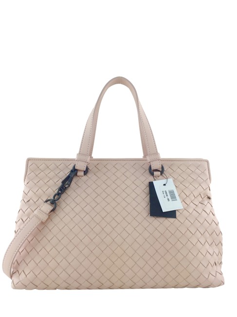 Bottega Veneta Intrecciato Medium Top Handle Light Pink Nappa Leather Satchel