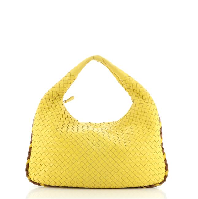 Bottega Veneta Intrecciato Nappa Small Yellow Leather Hobo Bag