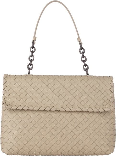 Bottega Veneta Intrecciato Olimpia Sand Leather Shoulder Bag