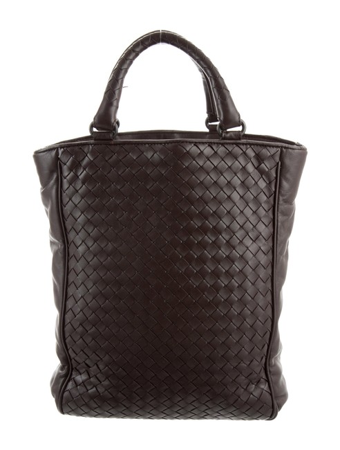 Bottega Veneta Intrecciato Satchel Brown Leather Shoulder Bag