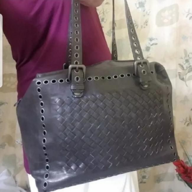 Bottega Veneta Intrecciato Woven Brown Leather Shoulder Bag