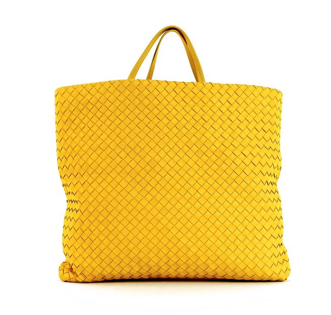 Bottega Veneta Bag Intrecciato Yellow Nappa Leather Tote