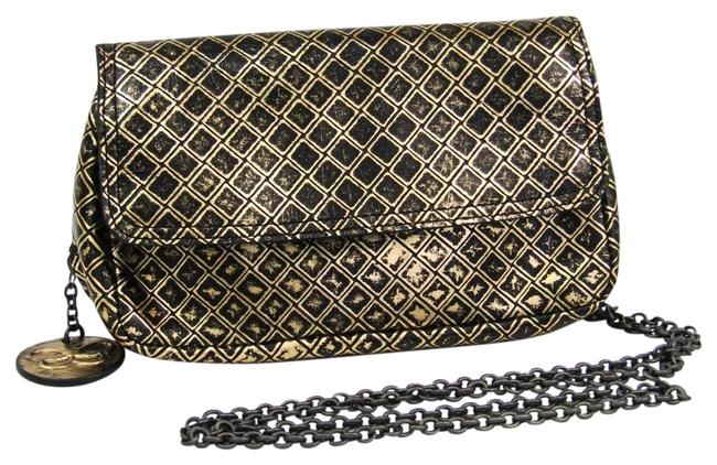 Bottega Veneta Intrecciomirage BlackGold Leather Shoulder Bag