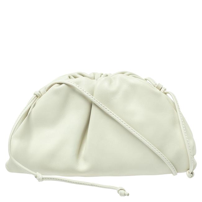 Bottega Veneta Ivory Leather Mini Pouch Bag Clutch