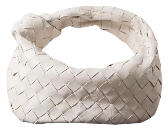 Bottega Veneta Jodie Mini Intrecciato Leather Knotted Pouch Hobo Bag