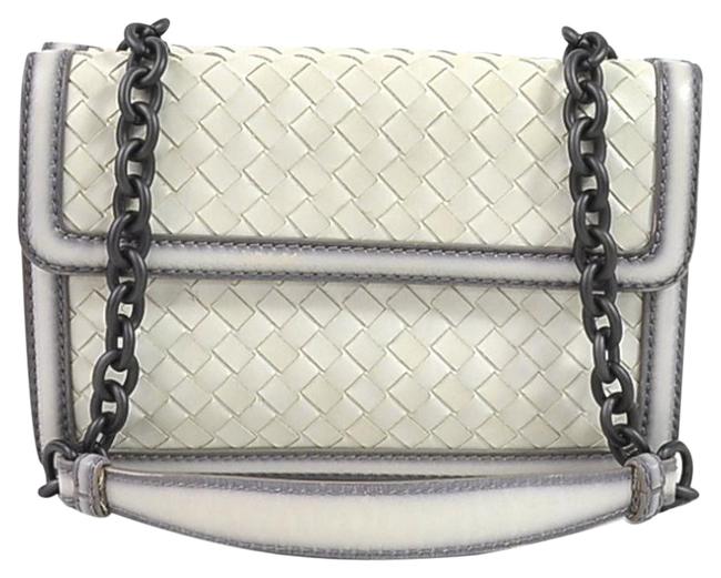 Bottega Veneta Leather Ladies White Intrecciato Shoulder Bag