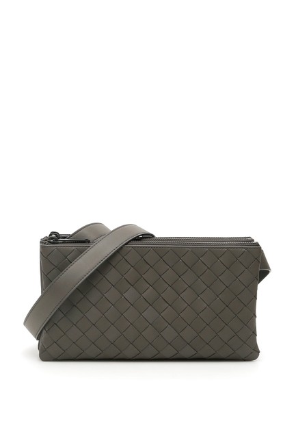 Bottega Veneta Messenger Bag Intrecciato Grey Tote