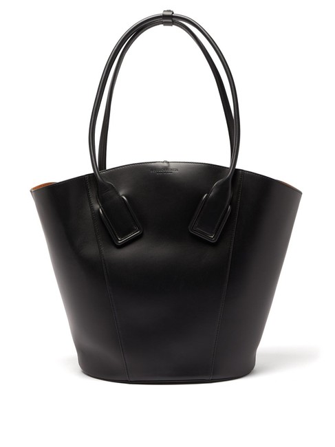 Bottega Veneta Mf Basket Large Black Leather Tote