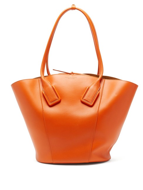 Bottega Veneta Mf Basket Large Orange Leather Tote