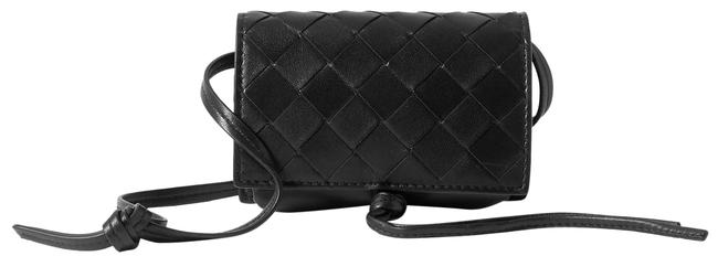 Bottega Veneta Mini Intrecciato Black Leather Shoulder Bag