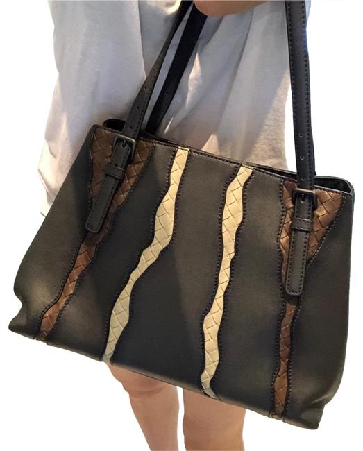 Bottega Veneta Mirror Navy Leather Tote