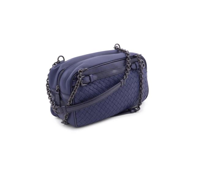 Bottega Veneta New Intrecciato Handbag Navy Leather Shoulder Bag