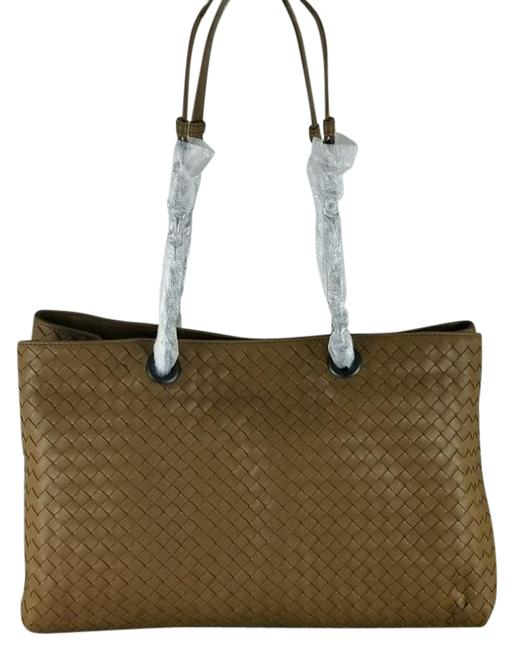 Bottega Veneta Nwts Large Intrecciato Cigar Nappa Leather Shoulder Bag