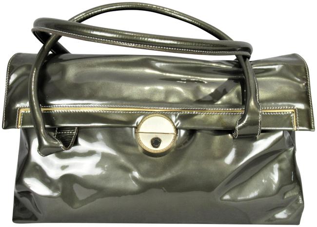 Bottega Veneta Patent PurseSatchel Pewter Grey Leather Satchel