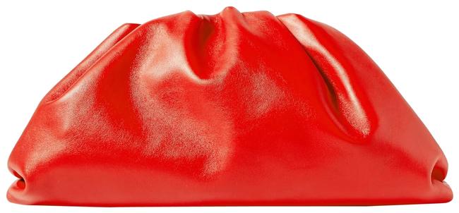 Bottega Veneta Pouch Large Gathered Red Leather Clutch