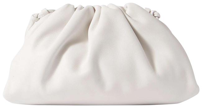 Bottega Veneta Pouch Small Gathered White Leather Clutch
