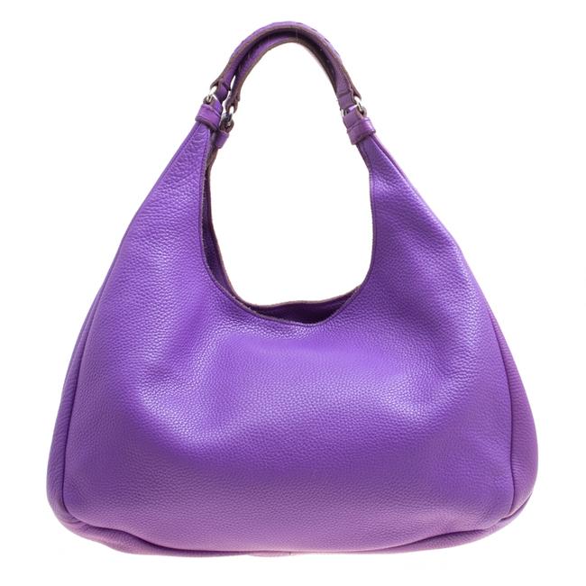 Bottega Veneta Purple Leather Hobo Bag